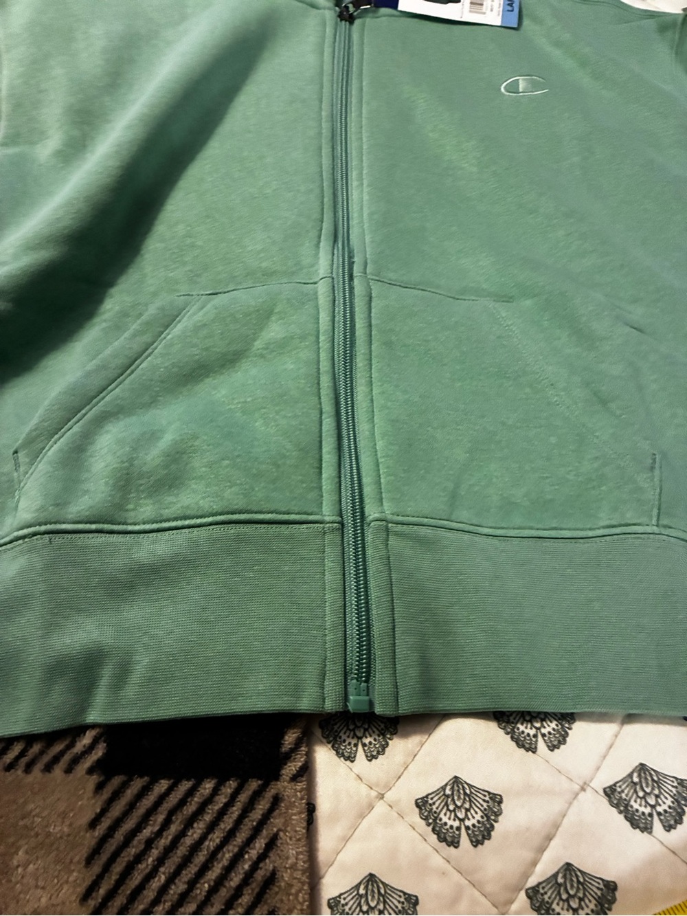Champion Women's Full-Zip Hoodie in Mint Green - Picture 6 of 14